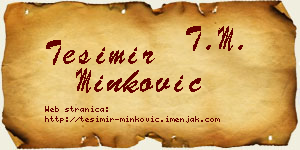 Tešimir Minković vizit kartica